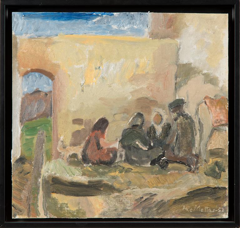 Åke Mattas, oil on board, signed and dated-53.