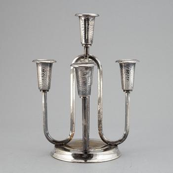 Kandelaber, nysilver, tidigt 1900-tal.