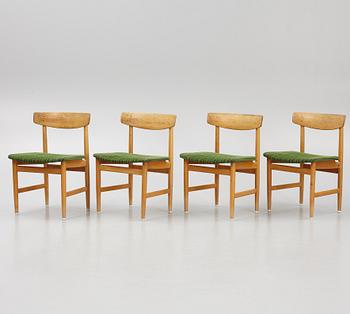 Børge Mogensen, chairs, 4 pcs, "Öresund", second half of the 20th century.