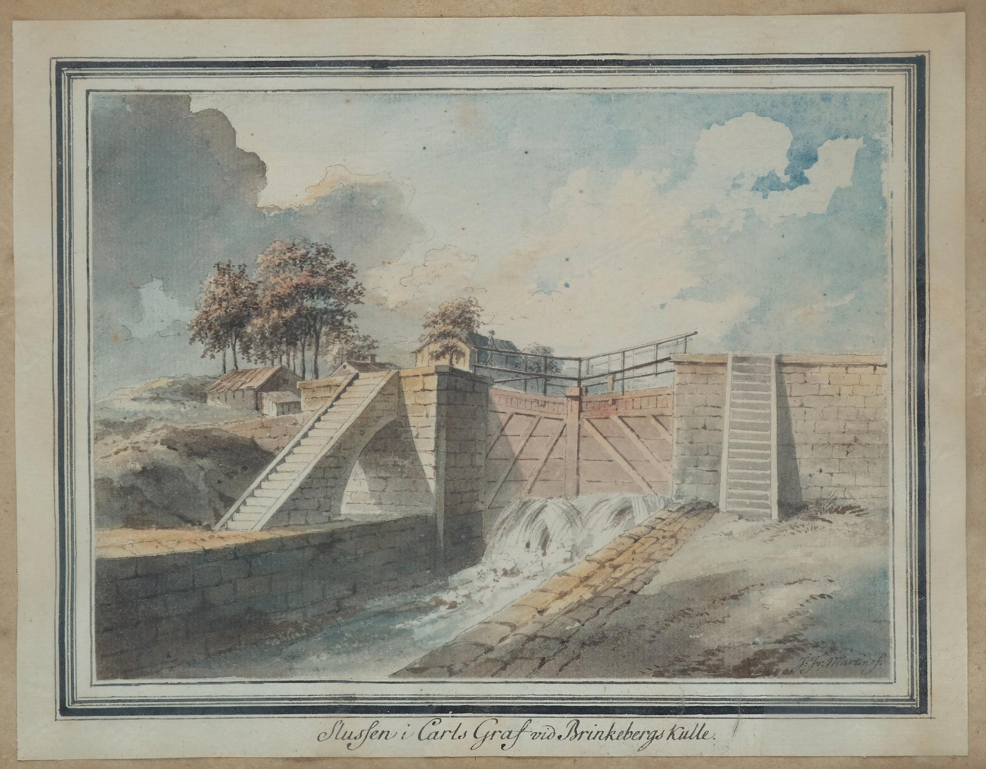 Johan Fredrik Martin, Ten scenes from the waterfalls at Trollhättan, Sweden.
