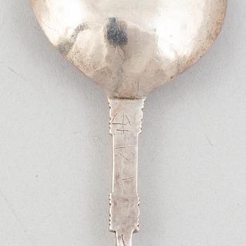 A silver spoon, probably Norway, 18th Century.