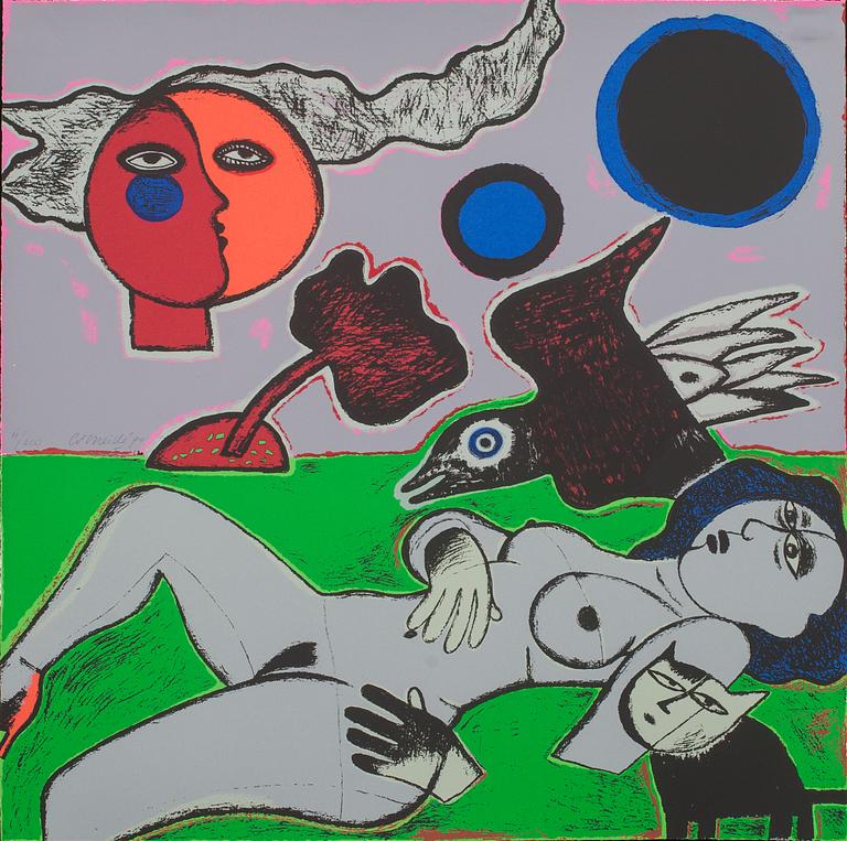 BEVERLOO CORNEILLE, färgserigrafi, signerad, numrerad 11/200 och daterad- 90.