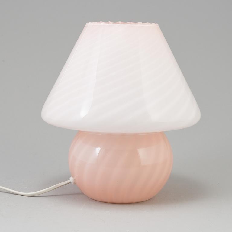 An Italian glass table light, probably Vetri, Murano.