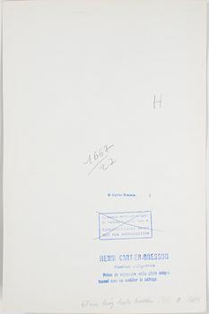 HENRI CARTIER-BRESSON, gelatinsilverfotografi stämplad av fotografen samt av Magnum Photos Incorporated a tergo.
