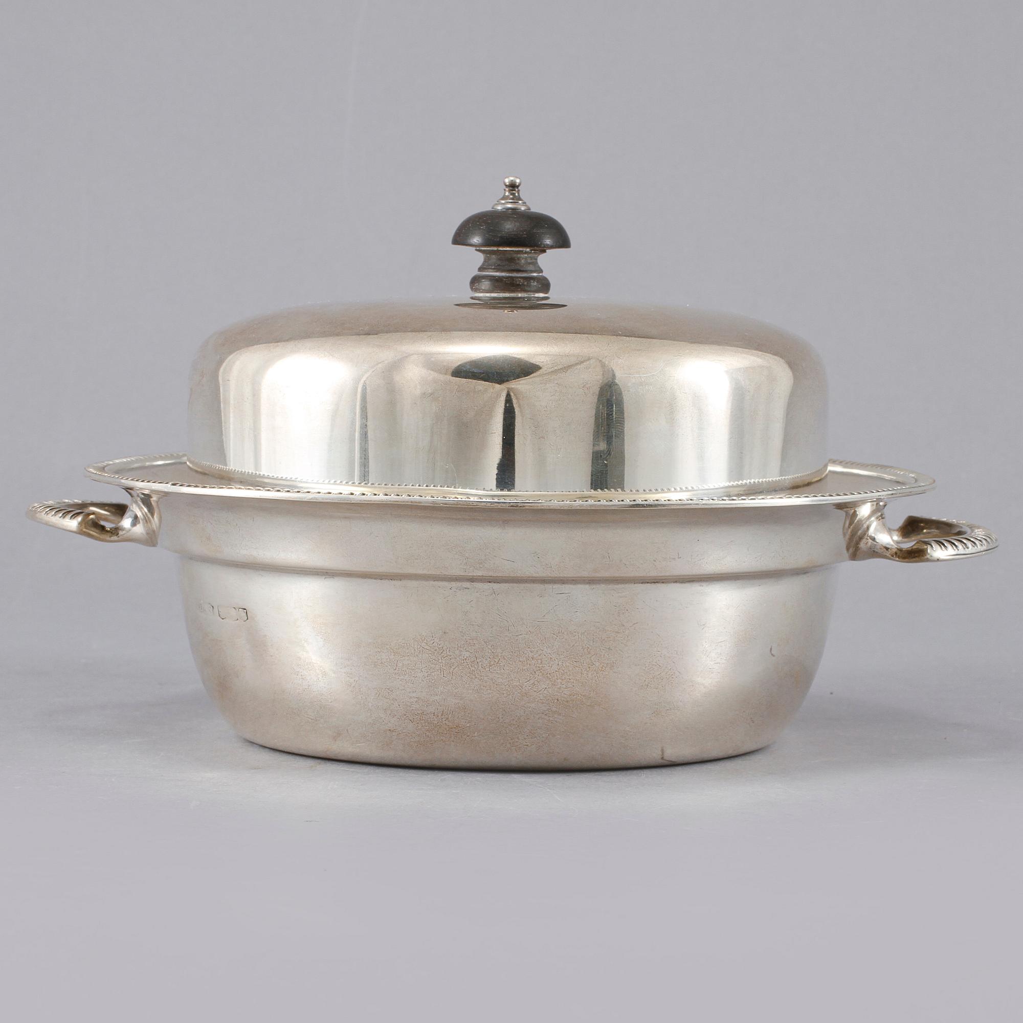 KAVIARSKÅL, sterlingsilver, James Dixon & son, England, 1800-tal, vikt ca 625 gram.