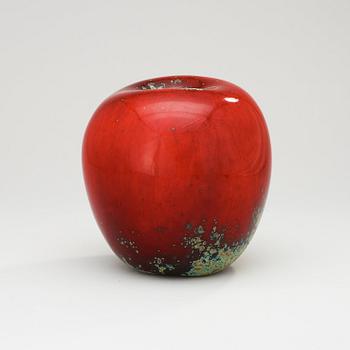 A Hans Hedberg faience apple, Biot, France.