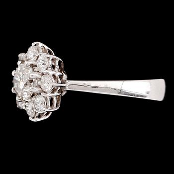 RING, 18 k vitguld, briljantslipade diamanter tot ca 1.78 ct.