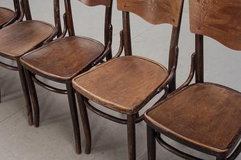 STOLAR, 6 st, Thonet, 1900-talets första hälft, märkta.