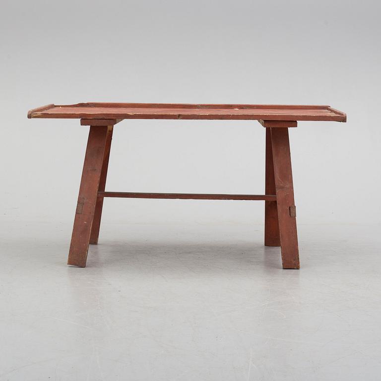 a 19th century painted wooden table.