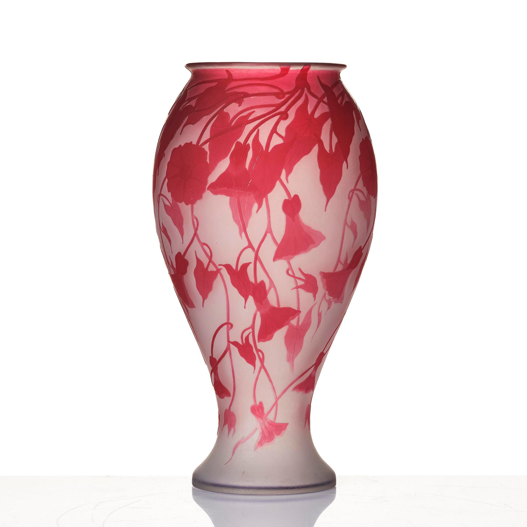 Alf Wallander, vas, överfångsglas, Kosta, ca 1908-1909, jugend.