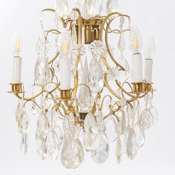 A Rococo style chandelier, Sweden, 20th Century.