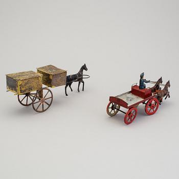 Two horse carriges one by Whitanco England, 19/20th century.