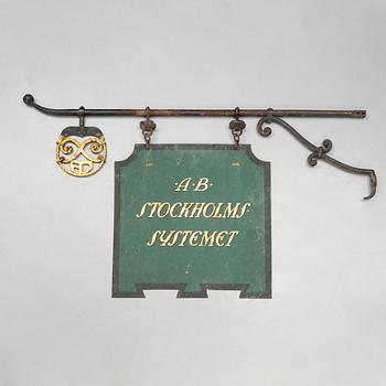 A wrought iron shop sign, early 20th Century.