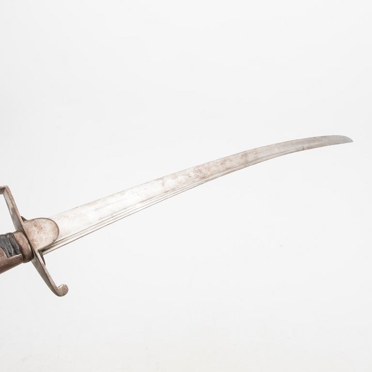 A Swedish sarbre m/1831 and cutlass for the swedish army, m/1856.