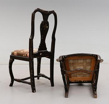 STOLAR, 1 par, rokoko, 1700-tal.