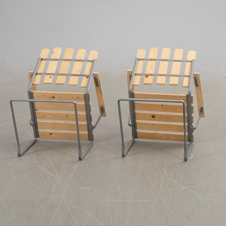 Arthur Lindqvist, karmstolar, ett par, modell A2, Grythyttan 1900-tal.