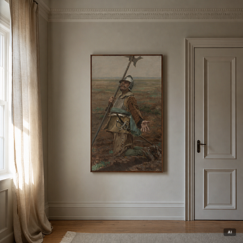 Nils Forsberg, Study for Gustav II Adolf before the Battle of Lützen.