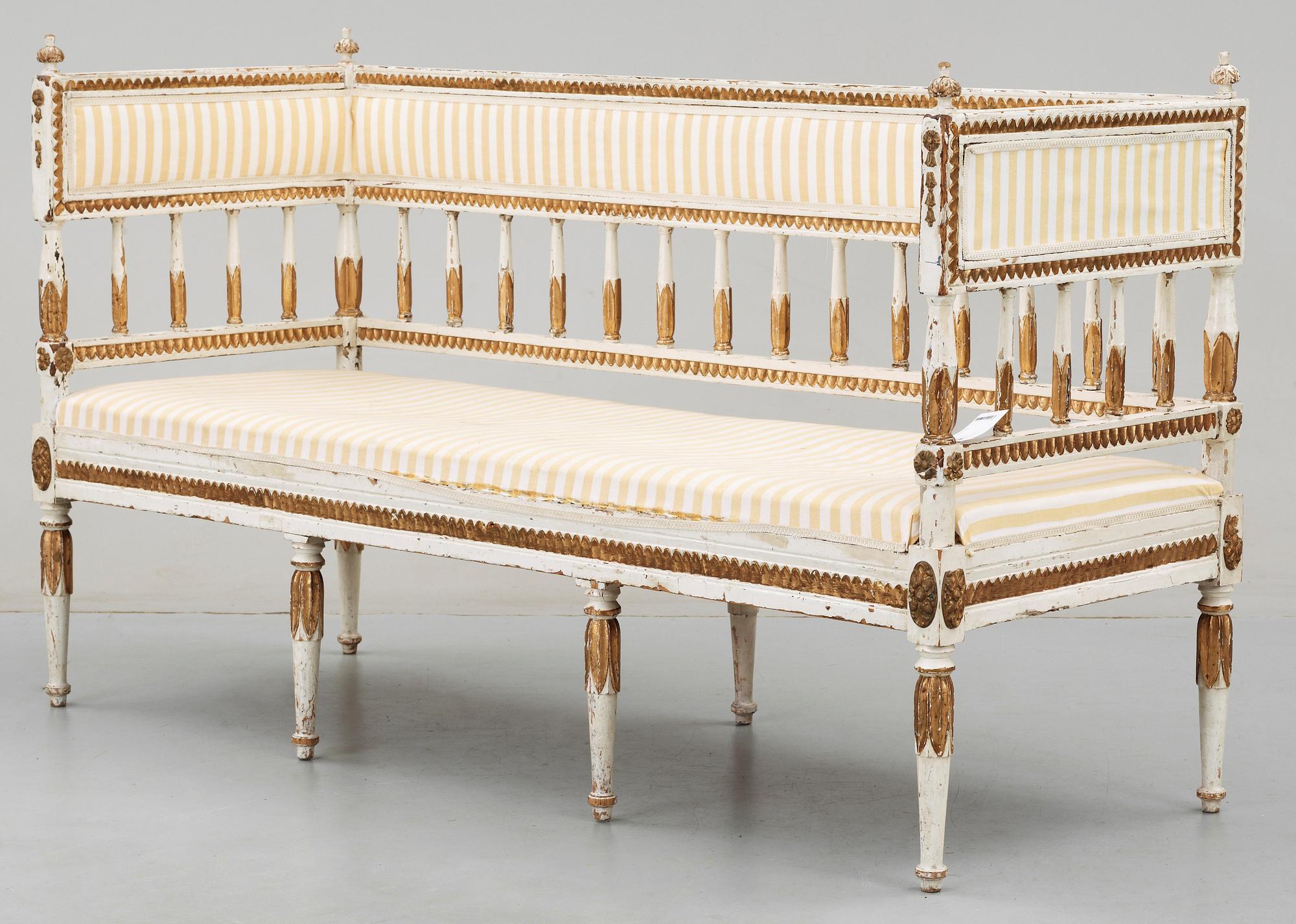 SOFFA, gustavianskt provinsarbete, 1700-talets andra hälft.