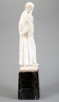 SKULPTUR, alabaster, omkring sekelskiftet 1900.