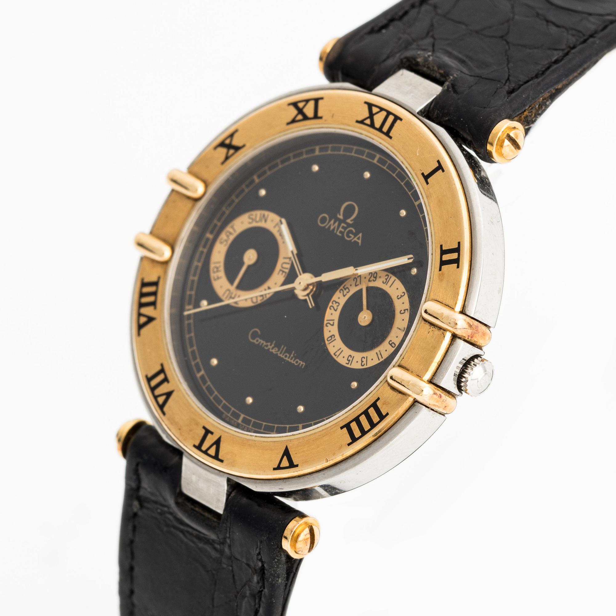 Omega, Constellation, "Black Dial", armbandsur, 33 mm.