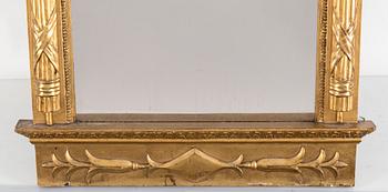 MIRROR, Empire, marked Carl Gustaf Fyrwald, active 1776-1816. Stockholm hallmark.