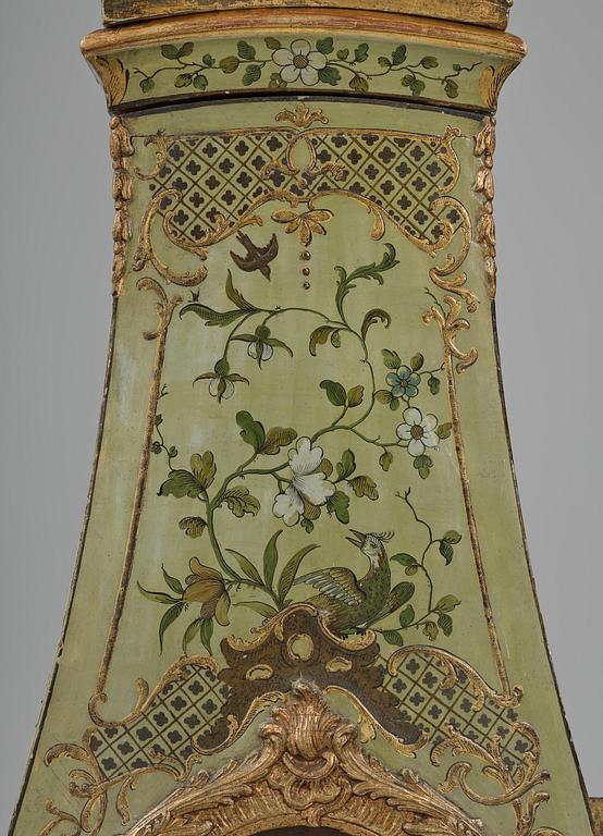 A rococo longcase clock by P. Ernst (watchmaker in Stockholm 1753-84).