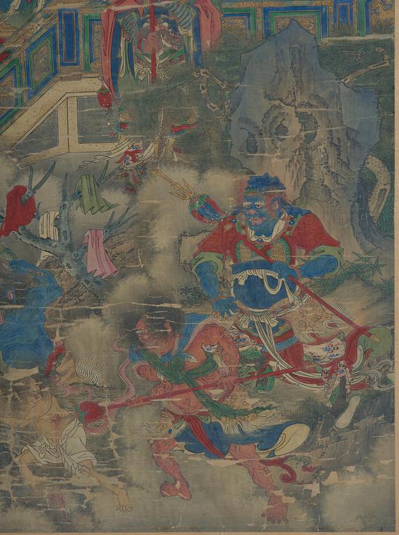 A large painting by anonymous artist, Qing dynasty, 18/19th century.