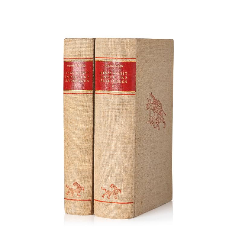 En samlares bibliotek, del III, Osvald Sirén, Kinas konst under tre årtusenden. Vol I-II. Stockholm, 1943.