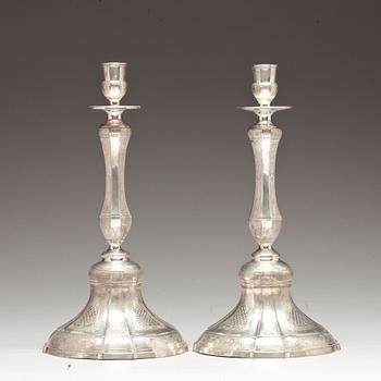 LJUSSTAKAR, ett par, silver. TESI, 1951. Vikt ca 938 g.