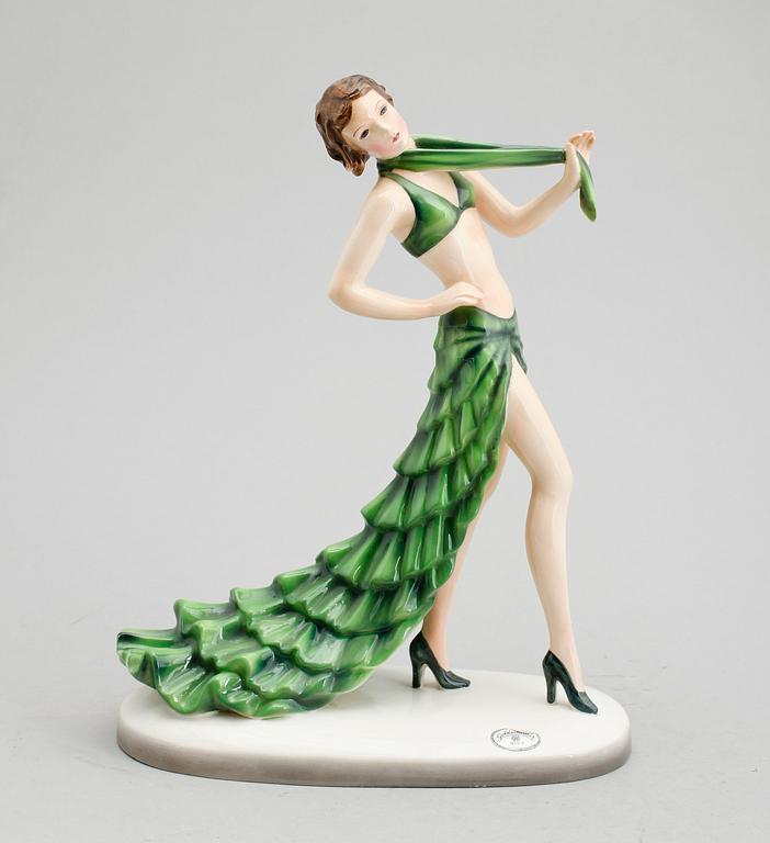 FIGURIN, porslin, Goldscheider, 1900-talets mitt.