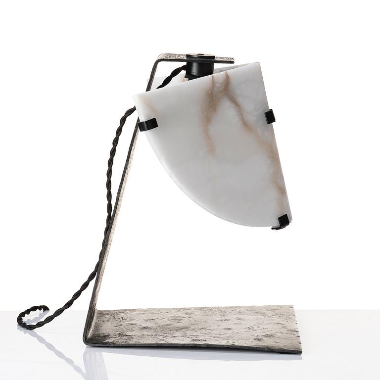 Pierre Chareau, a "Quart De Rond Lamp" table lamp, Galerie MCDE, France, 21st century.