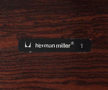 A Charles & Ray Eames "Lounge Chair and ottoman", Herman Miller, USA.