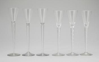 SNAPSGLAS, 3 + 3, glas, 1800-tal.
