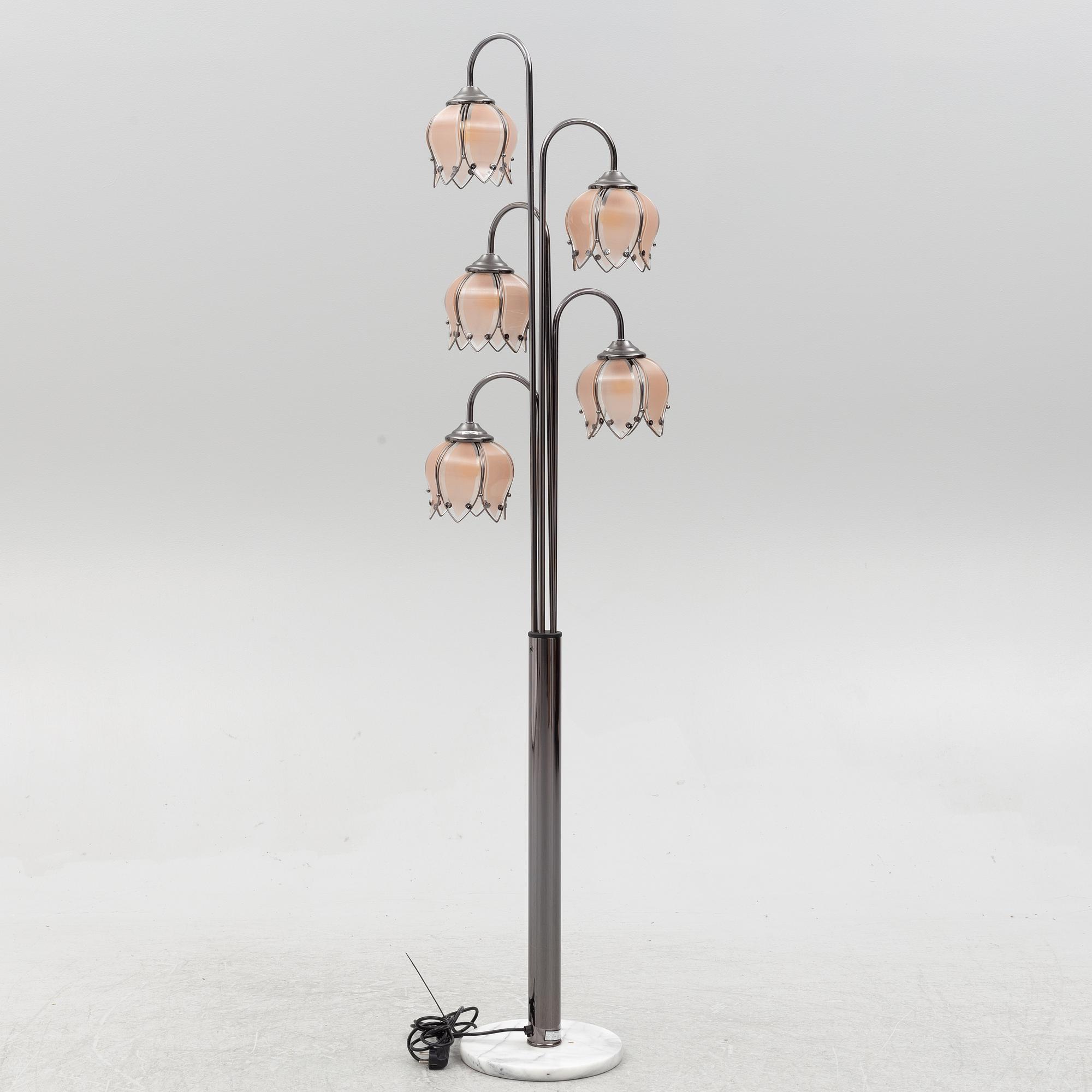 Golvlampa, 5-ljuspunkter, Cottex, 1980-tal.