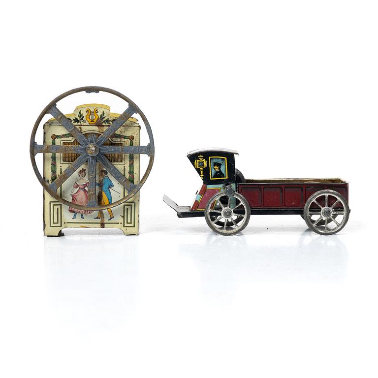 Tin toys, 8 pieces, first half of the 20th century.