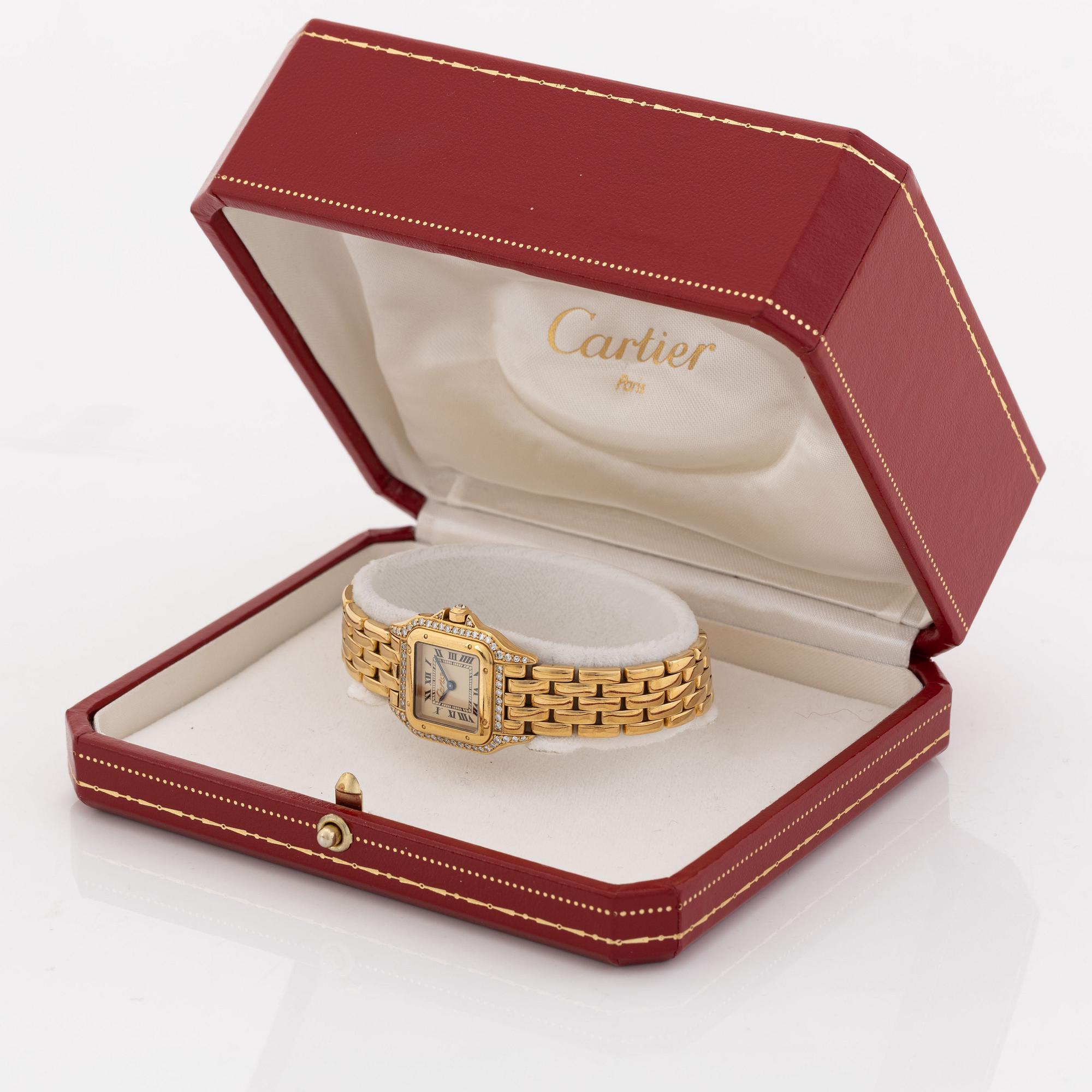 Cartier, Panthere, wristwatch, 21,5 x 21,5 (30) mm.