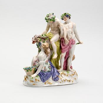 FIGURIN, porslin Meissen, sent 1800 - tidigt 1900-tal.