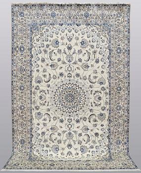 Matta, Nain part silk, sk 9LAA, ca 500,000 knutar/kvm, 296 x 191 cm.
