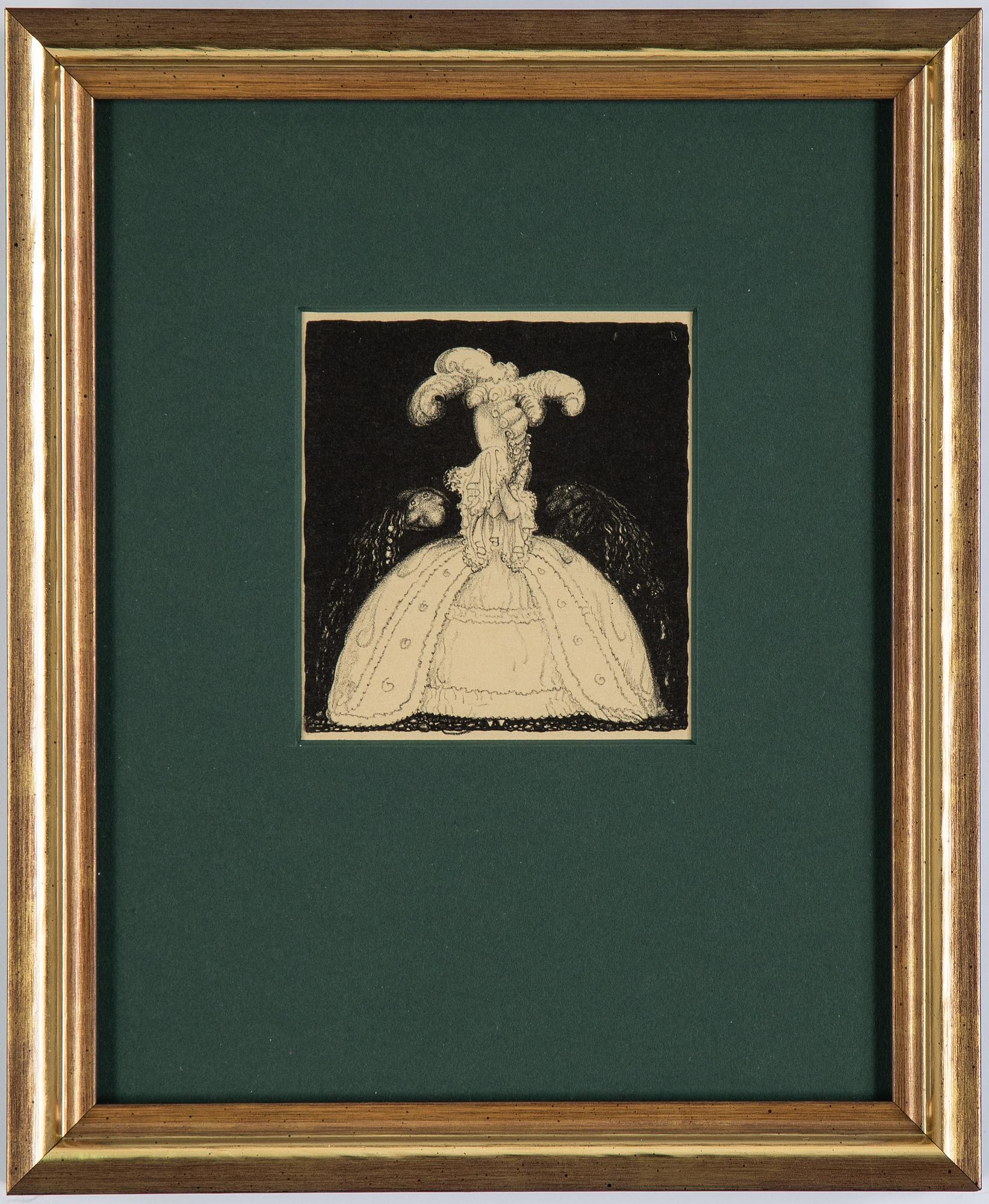 John Bauer, lithograph from "Troll", 1915, signed B in the print.