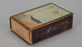 TÄNDSTICKSASK, XV Olympia Helsingfors 1952. OY G.W Solhberg AB.