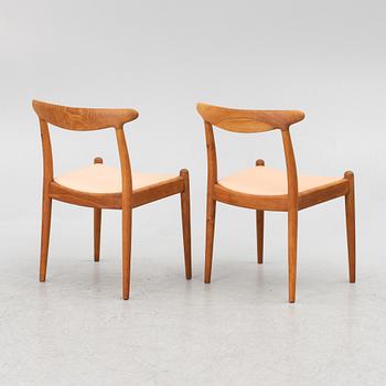 Hans J. Wegner, 6 model "W1" chairs, C.M. Madsens Fabriker, Denmark 1950s.