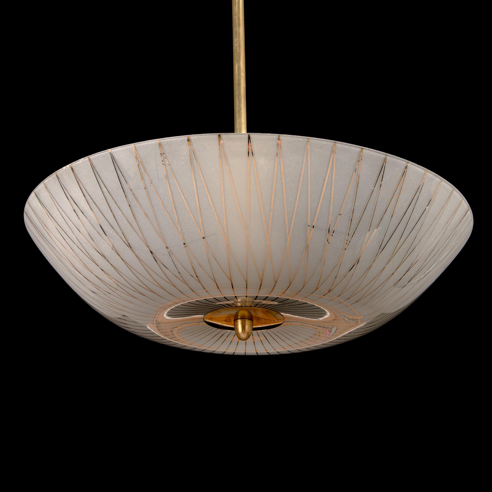 Lisa Johansson-Pape, taklampa, modell 71-005, Orno 1900-talets mitt.