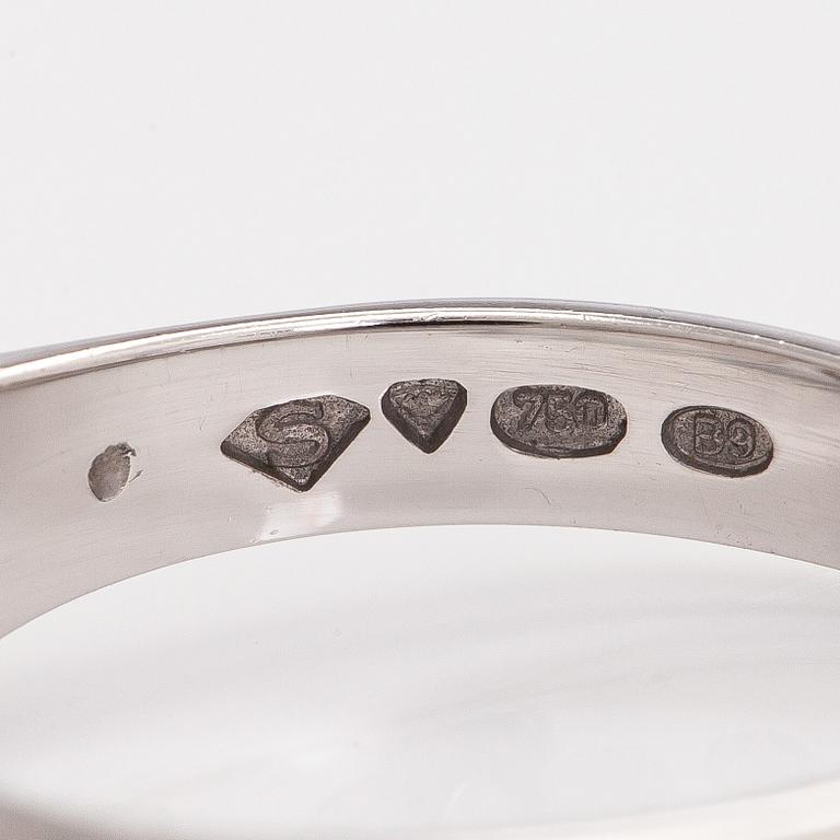 Ring, briljantslipad diamant 0,80 ct, 18K vitguld, Sandberg, Helsingfors 2003.