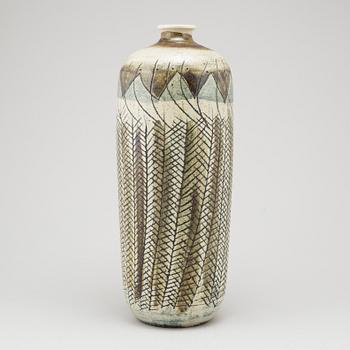 A mid 20th century stoneware vase by Anders Bruno liljefors, signed, Gustavsberg.