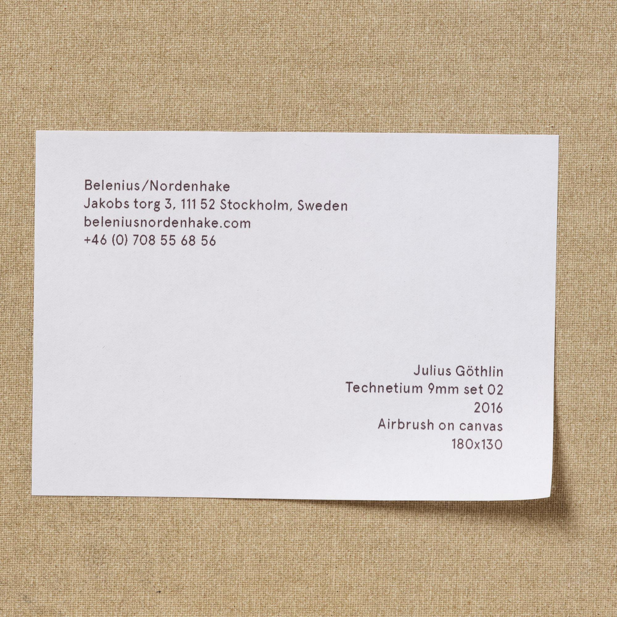 Julius Göthlin, "Technetium 9mm set 02".