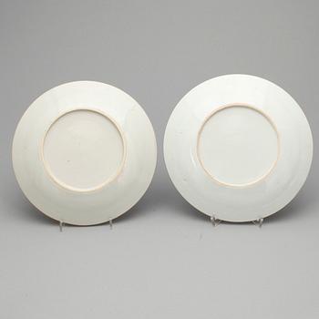 TALLRIKAR, 4 st, porslin, Kina, Qianlong (1736-1795).