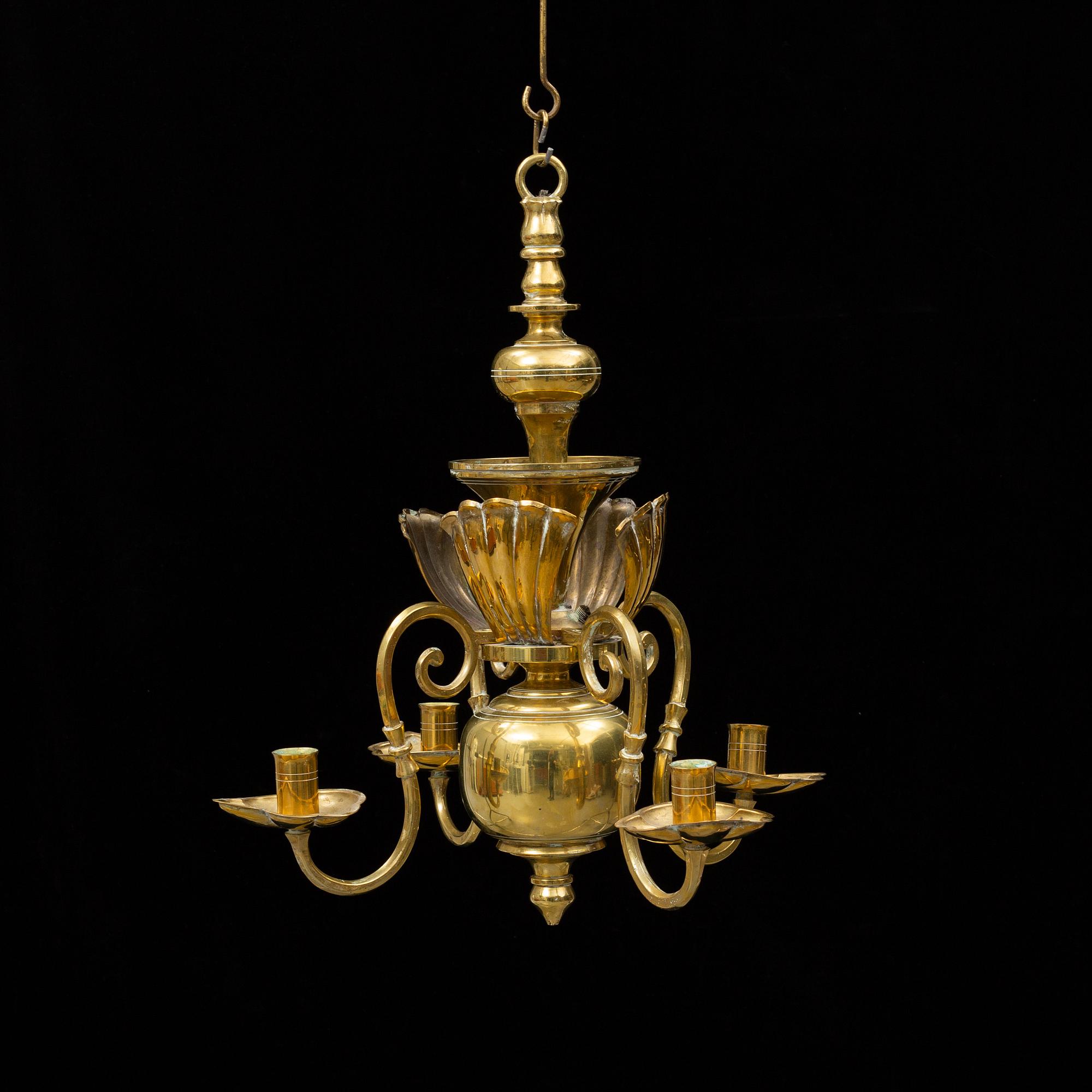 A Lars Holmström Baroque style chandalier, Arvika, early 20th Century.