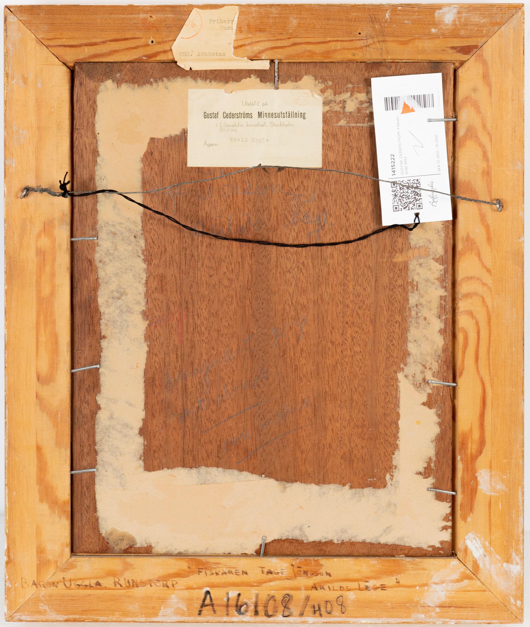 Gustaf Cederström, oil on panel, signed and dated -93.