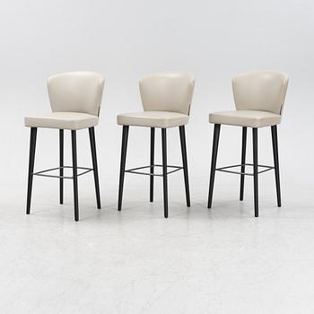 Rodolfo Dordoni, a set of three 'Aston Stool' bar chairs, Minotti, Italy.