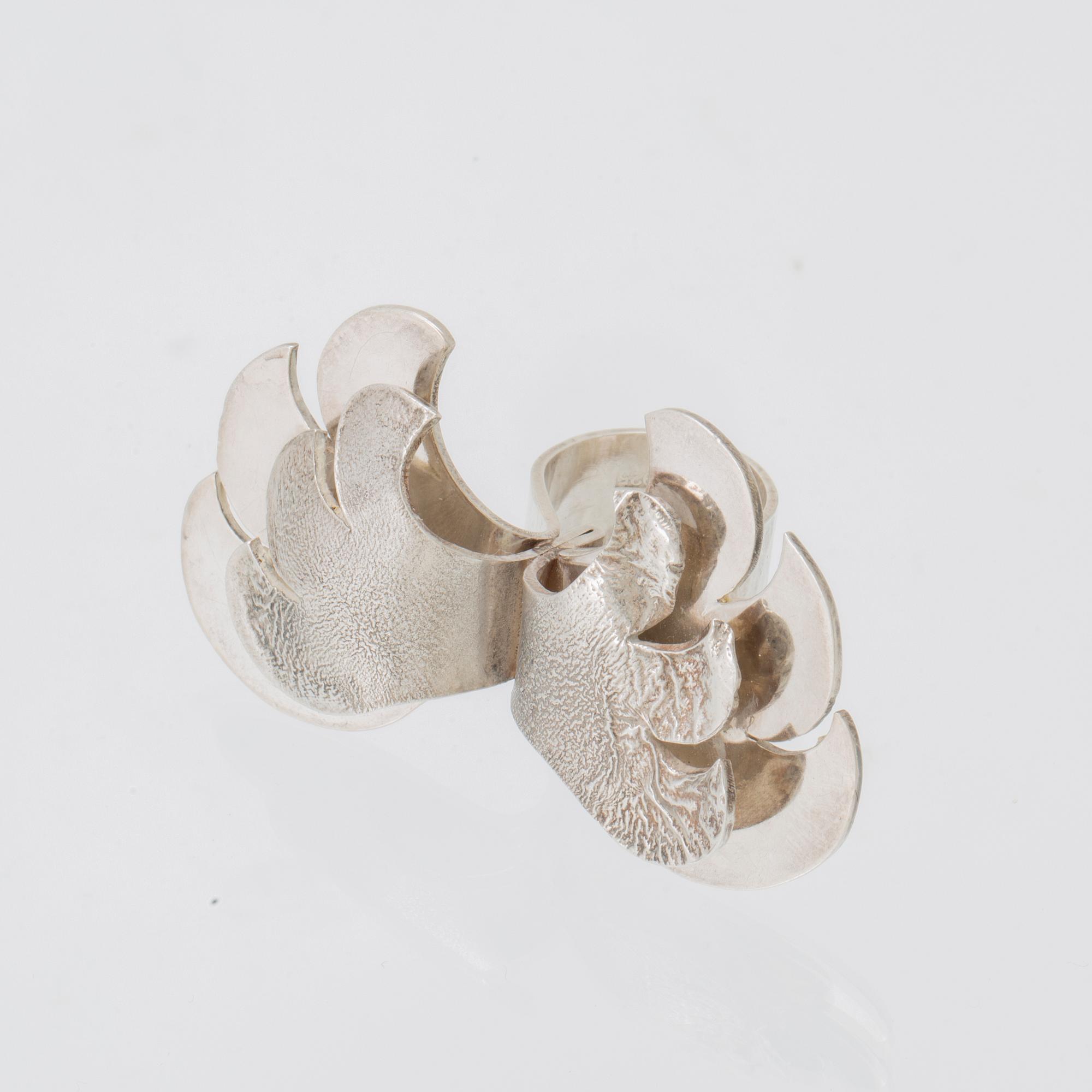 Berit Johansson, a silver ring, Orrefors 1975.